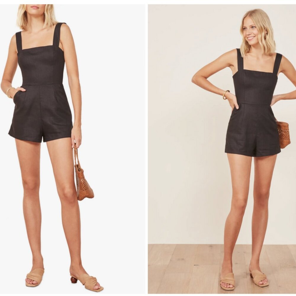 Reformation Island Linen Romper